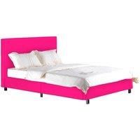 Fusion PU Faux Leather Single Bed Pink