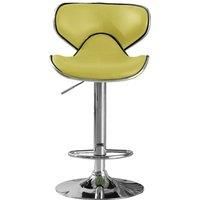 Heartlands Furniture Hillside Adjustable Height Bar Stool Pair Chrome and Lime