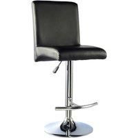 Manor Adjustable Height Bar Stool Pair Chrome and Black