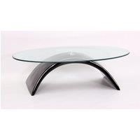 Morgan Glass And High Gloss Coffee Table Black