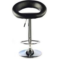 Heartlands Furniture Murry Adjustable Height Bar Stool Chrome and Black