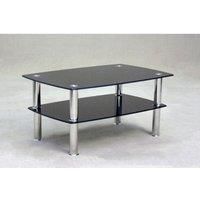 Togo Black Glass Coffee Table