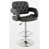 Heartlands Furniture Utah Adjustable Height Bar Stool Chrome and Black