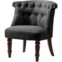 Arnold Fabric Accent Chairs Pair Black