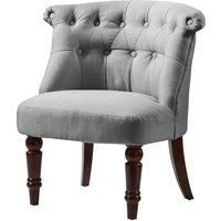 Arnold Fabric Accent Chairs Pair Grey