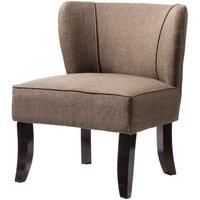 Bilston Pair Of Fabric Accent Chairs Light Brown