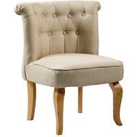 Penryn Fabric Accent Chairs Pair Cream Beige