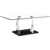 Phoenix Glass Coffee Table with Stainless Steel Base/Coffee Table / 1200W x 600D x 450H