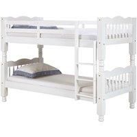 Trieste Chunky Pine Bunk Bed White Wash