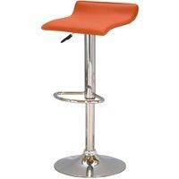 Red and Chrome Bar Stool Pair Adjustable Height