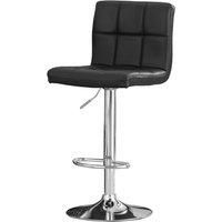 OSD Frankfurt Black & Grey PU with Chrome Base Bar Stool Set of 2