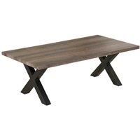 Manhattan Coffee Table Natural with Black Metal Legs/Manhattan Coffee Table Oak Effect with Black Metal Legs 1300W x 700D x 450H