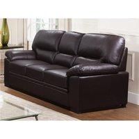 Ripley Faux Leather 3 Seater Sofa Brown