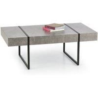 Sierra Coffee Table Stone with Black Metal Legs/Coffee Table 1100W x 600D x 400H