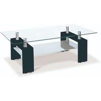 Telford Glass Top Coffee Table High Gloss Black