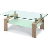 Telford Glass Top Coffee Table Natural