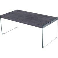 Titan Coffee Table with Glass Sides Black Walnut/Coffee Table1100W x 550D x 450H