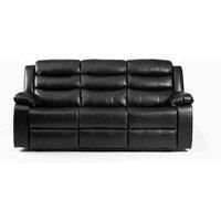 Heartlands Furniture Turin Recliner 3 Seater Black