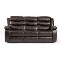 Heartlands Furniture Turin Recliner 3 Seater Brown