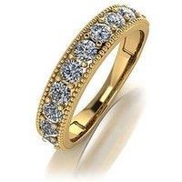 Moissanite 9Ct Gold 10 Stone Moissanite Band Ring Total Eq 1.00Ct