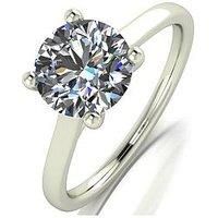 Moissanite 18Ct Gold 2.00Ct Solitaire Ring