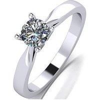 Moissanite Platinum 1/2Ct Moissanite Solitaire Ring