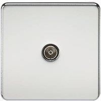 Knightsbridge Screwless Flatplate light switches & sockets POLISHED CHROME range