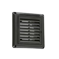 KnightsBridge 100mm/4 inch Extractor Fan Grille with Fly Screen - Black