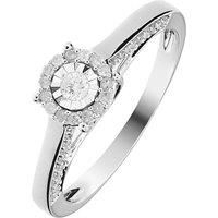 9ct White Gold 0.25ct Diamond Engagement Ring