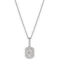 Created Brilliance Cielo 9Ct White Gold 0.50Ct Tw Lab Grown Diamond Holo Necklace