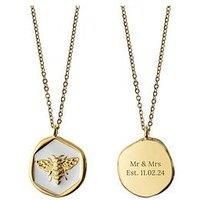 Treat Republic Personalised Honey Bee Pendant And Necklace