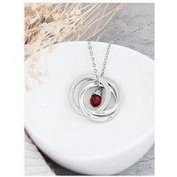 Treat Republic Personalised Russian Ring Crystal Necklace In Silver