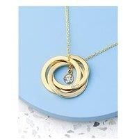 Treat Republic Personalised Russian Ring Necklace In Gold