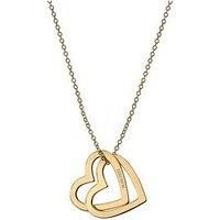 Treat Republic Personalised Entwined Hearts Necklace In Gold