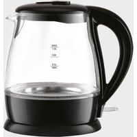 Quest Low Wattage Light Up Glass Kettle, Black