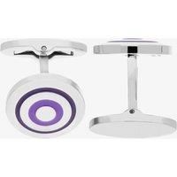 Fred Bennett Mens Stainless Steel Purple and Lilac Enamel Circles Round