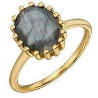 The Love Silver Collection Silver Clawed Semi-Precious Stone Ring