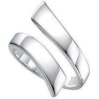 The Love Silver Collection Sterling Silver Cross Over Ring