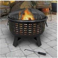 Outdoor BBQ Fire Pit Basket Brazier Barbeque Grill Log Burner Portable Table Top