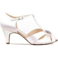 Satin 'Bonnie' Mid Heel Extra Wide Fit T-bar Sandals