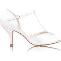 Satin 'Belvoir' Mid Heel Peep Toe T-bar Sandals