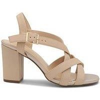 Paradox London Hilde Faux Leather Wide Fit Sandal Heel