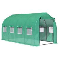 Outsunny 4 x 2 M Walk in Polytunnel Greenhouse Gardening Supplly Large Planting