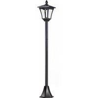 Outsunny Outdoor Garden Solar Post Lamp Sensor Dimmable LED Lantern Bollard Pathway 1.6M Tall – Black