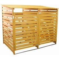 Wheelie Bin Storage Double Wooden Store Lockable Outdoor Garden Dustbin Shed