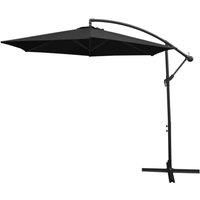 3m Cantilever Garden Parasol Banana Hanging Umbrella Winding Crank Shade Patio