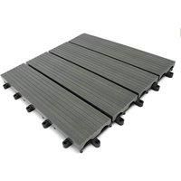 Monstershop 33 X Wpc Decking Floor Tiles 30X30Cm - Grey