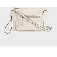 OSPREY LONDON The Ruby Leather Cross-Body Clutch - Stone Leather Cross-Body Bags