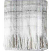 Crossland Grove Check Faux Mohair Throw Grey 1300x1800mm