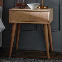 Messina Light Oak 1 Drawer Side Table